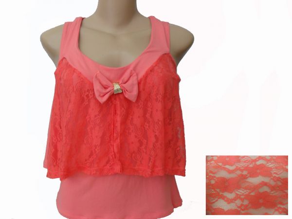 Blusa de Renda Rose - Tam. P