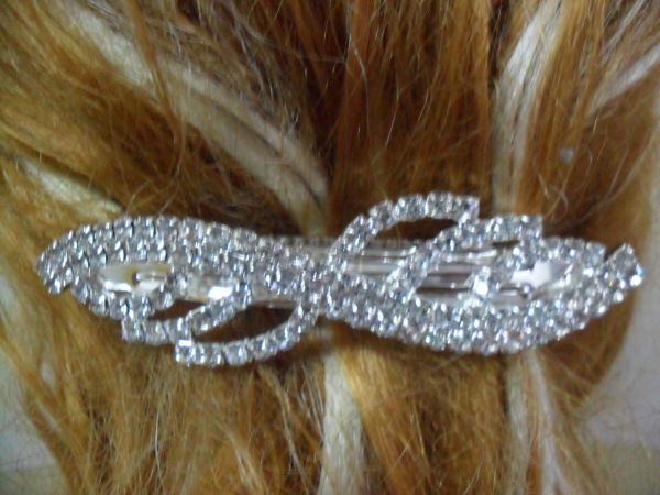 Presilha com Strass Prateado