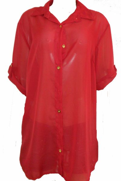 Camisa Em Chiffon - Tam GG